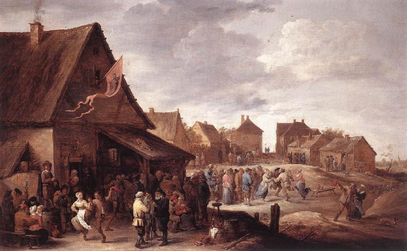 TENIERS, David the Younger Village Feast dtg Sweden oil painting art